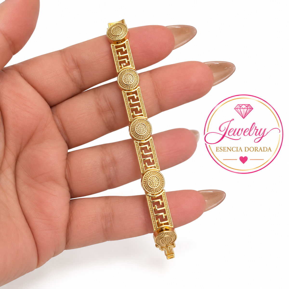 Pulsera elegante de doble cierre (inspirada versa)